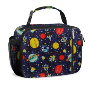 esouler lunch box kids insulated lunch bag for boys & girls durable children lunchbox for school with water bottle holder-space