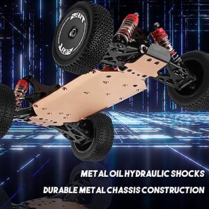 LFOLUSU 1:14 Fast RC Cars for Adults, Max 60KM/H Hobby Electric RC Trucks Hobby Remote Control Car 4X4 All Terrain Off-Road Racing Buggy Two Batterie Waterproof Truck Boy Girl Adults Toy Cars for Gift