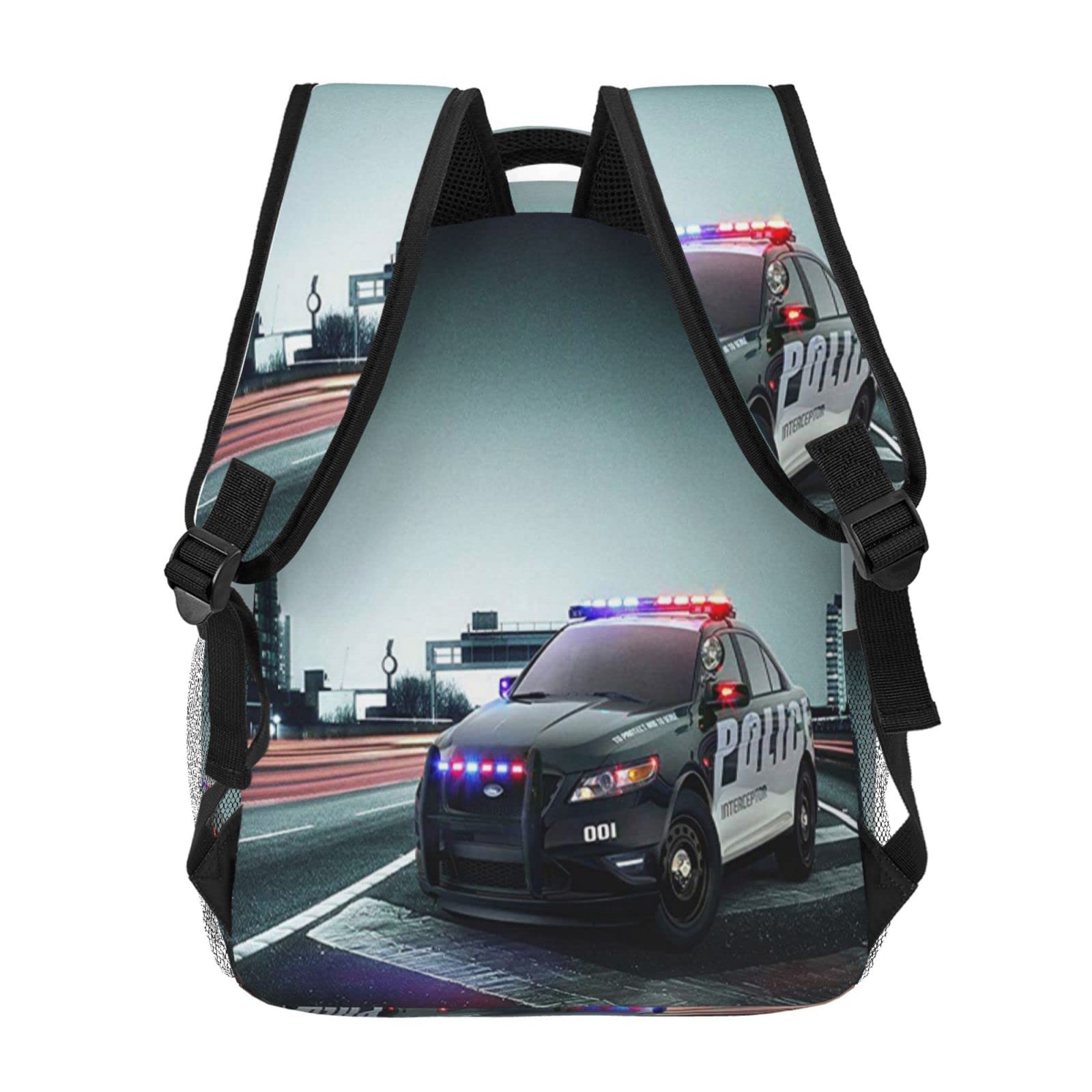 Backpack City Police Car Travel Laptop Backpacks College Ruckasck Daypack School Bag for Boys Girls Teenager Men Women