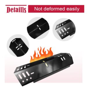 7002411 7002412 Grill Heat Plate Replacement for Dyna-Glo 5 Burner DGH485CRP, DGH474CRP, Heat Plates for Dyna-Glo 4 Burner DGH450CRP Grill, Porcelain Steel Heat Plate, 5 Pack (Porcelain Black-5Pack)