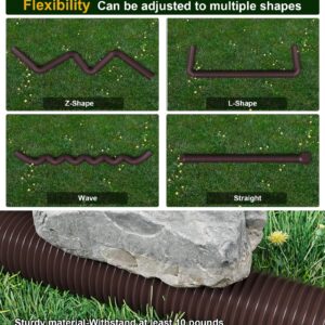 Ogutter Rain Gutter Downspout Extensions, Downspout Extender for Rainwater Drainage Flexible, Down Spout Drain Extension Pipe and Extendable from 21 to 66 Inches (2 Pack, Brown)