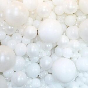 Bezente White Balloons 18 Inch - 30 Pack Large Thick White Balloons Big Round White Latex Balloons for Wedding Baby Shower Anniversary Birthday Party Decorations