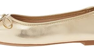 The Drop Women's Pepper Ballet Flat with Bow, Gold, 5