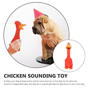 ibasenice Ferret Toys Chihuahua Accessories Rubber Chicken Squeaky Dog Toys Chewing Toy Chicken Shaped Dog Toy Household Sounding Toy Dog Supply Ferret Accessories Pet Toys