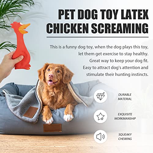 ibasenice Ferret Toys Chihuahua Accessories Rubber Chicken Squeaky Dog Toys Chewing Toy Chicken Shaped Dog Toy Household Sounding Toy Dog Supply Ferret Accessories Pet Toys