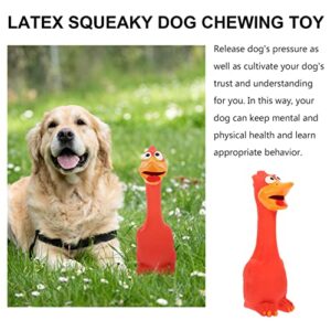 ibasenice Ferret Toys Chihuahua Accessories Rubber Chicken Squeaky Dog Toys Chewing Toy Chicken Shaped Dog Toy Household Sounding Toy Dog Supply Ferret Accessories Pet Toys