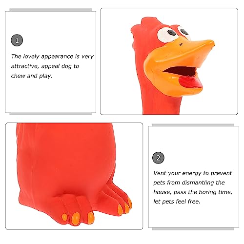 ibasenice Ferret Toys Chihuahua Accessories Rubber Chicken Squeaky Dog Toys Chewing Toy Chicken Shaped Dog Toy Household Sounding Toy Dog Supply Ferret Accessories Pet Toys