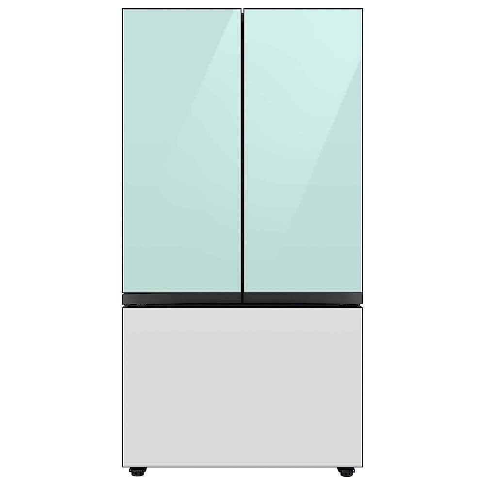 SAMSUNG Morning Blue Glass BESPOKE 3-Door French Door Refrigerator Top Panel