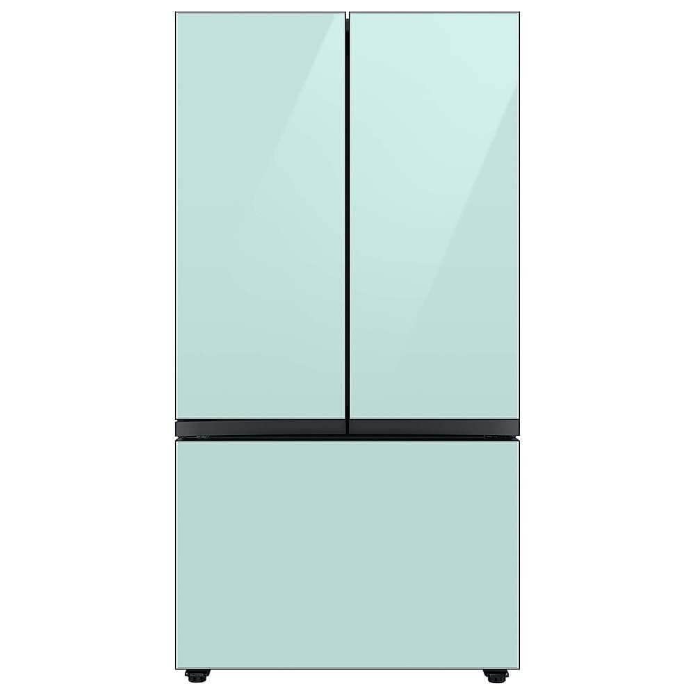 SAMSUNG Morning Blue Glass BESPOKE 3-Door French Door Refrigerator Top Panel