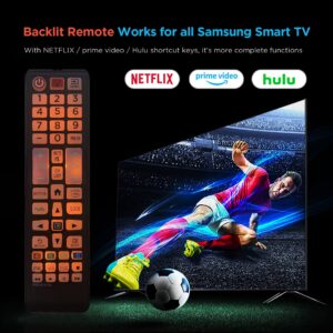 BN59-01315A Universal Backlit Remote Control for Samsung TV Remote Replacement All Samsung Smart TV, LED, LCD, HDTV, 3D, Series TV