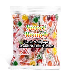 Mayfair Lolly Pops Assorted Lollipops Fruit Flavor Suckers – Individually Wrapped 5 Fruity Flavors Hard Candy - 4 pound Bulk Candy Pack