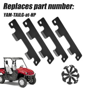 Automkt Gate Tailgate Hinge Plates and Screws YAM-TAILG-at-HP Fits for Yamaha Rhino 2006-2009 450 YXR450F 2004-2007 660 YXR660F 2008-2013 700 YXR700F