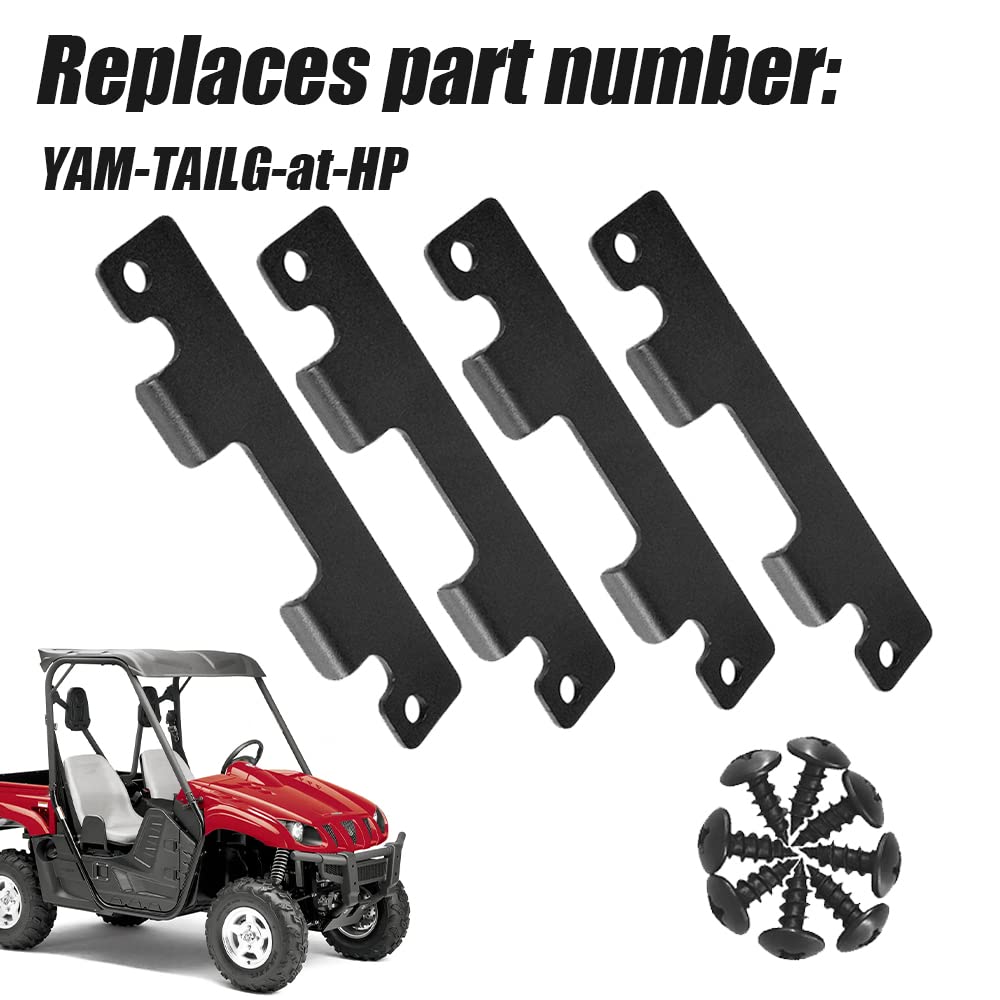 Automkt Gate Tailgate Hinge Plates and Screws YAM-TAILG-at-HP Fits for Yamaha Rhino 2006-2009 450 YXR450F 2004-2007 660 YXR660F 2008-2013 700 YXR700F