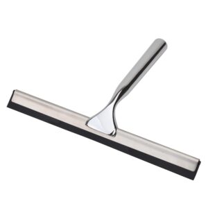 Adjaso All Purpose Stainless Steel Squeegee for Glass Shower Doors, Car Window, Home Mirrors, Bathroom Cleaner Wiper