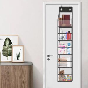 5-Shelf Over The Door Storage Organizer,Door Organizer Hanging，Over The Door Pantry Organizer，Back Of Door Storage Organizer，25lb Ultra Sturdy & Large Capacity Door Organizer for Closet,Bedroom