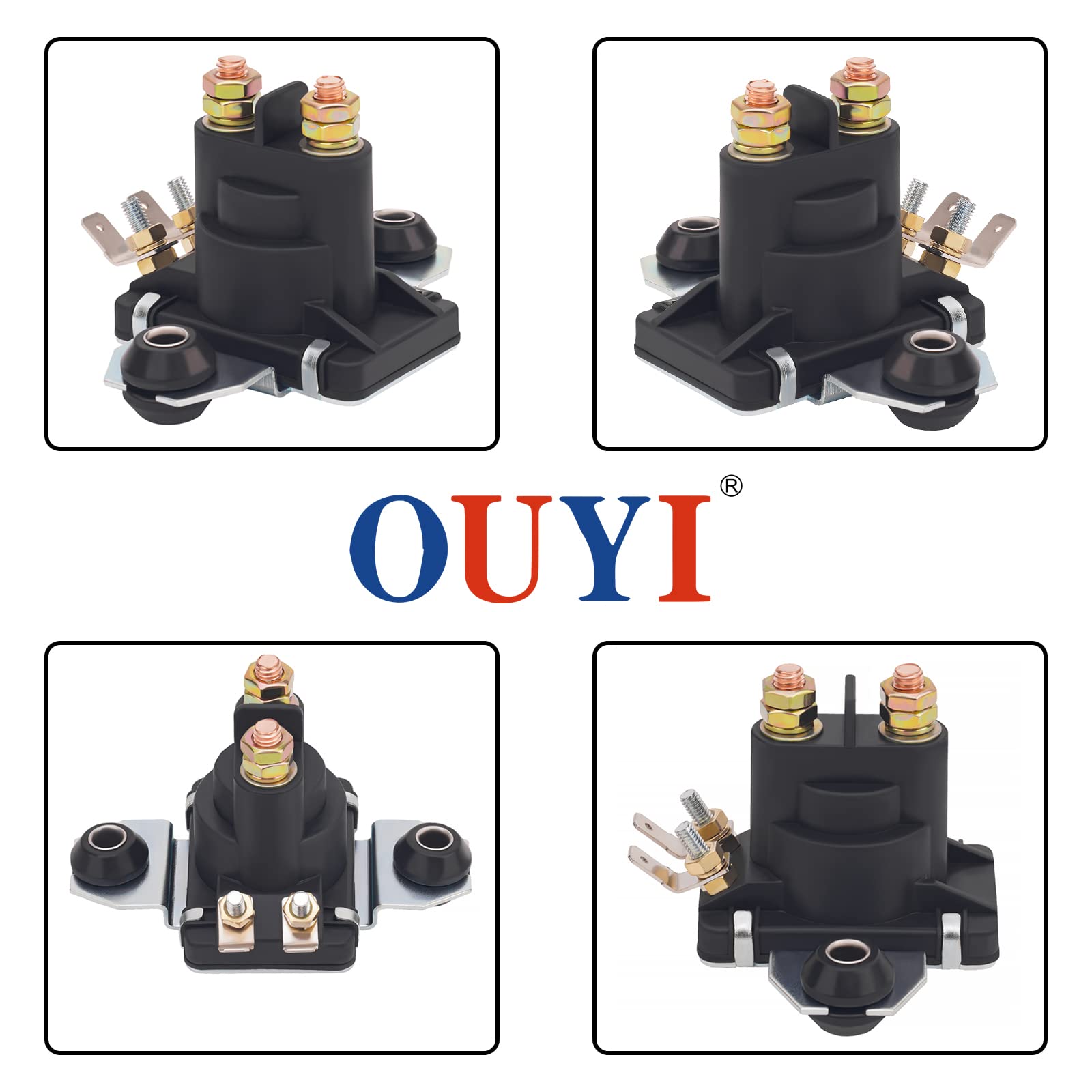 OuYi Starter Solenoid Relay 4 Terminal for Marine Mercury 89-850188T1 89-850187T1 89-818997A1 89-818999A2 65W-81941-00-00 20HP 25HP 40HP 45HP 50HP 55HP 60HP 65HP 70HP 80HP 90HP