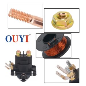 OuYi Starter Solenoid Relay 4 Terminal for Marine Mercury 89-850188T1 89-850187T1 89-818997A1 89-818999A2 65W-81941-00-00 20HP 25HP 40HP 45HP 50HP 55HP 60HP 65HP 70HP 80HP 90HP