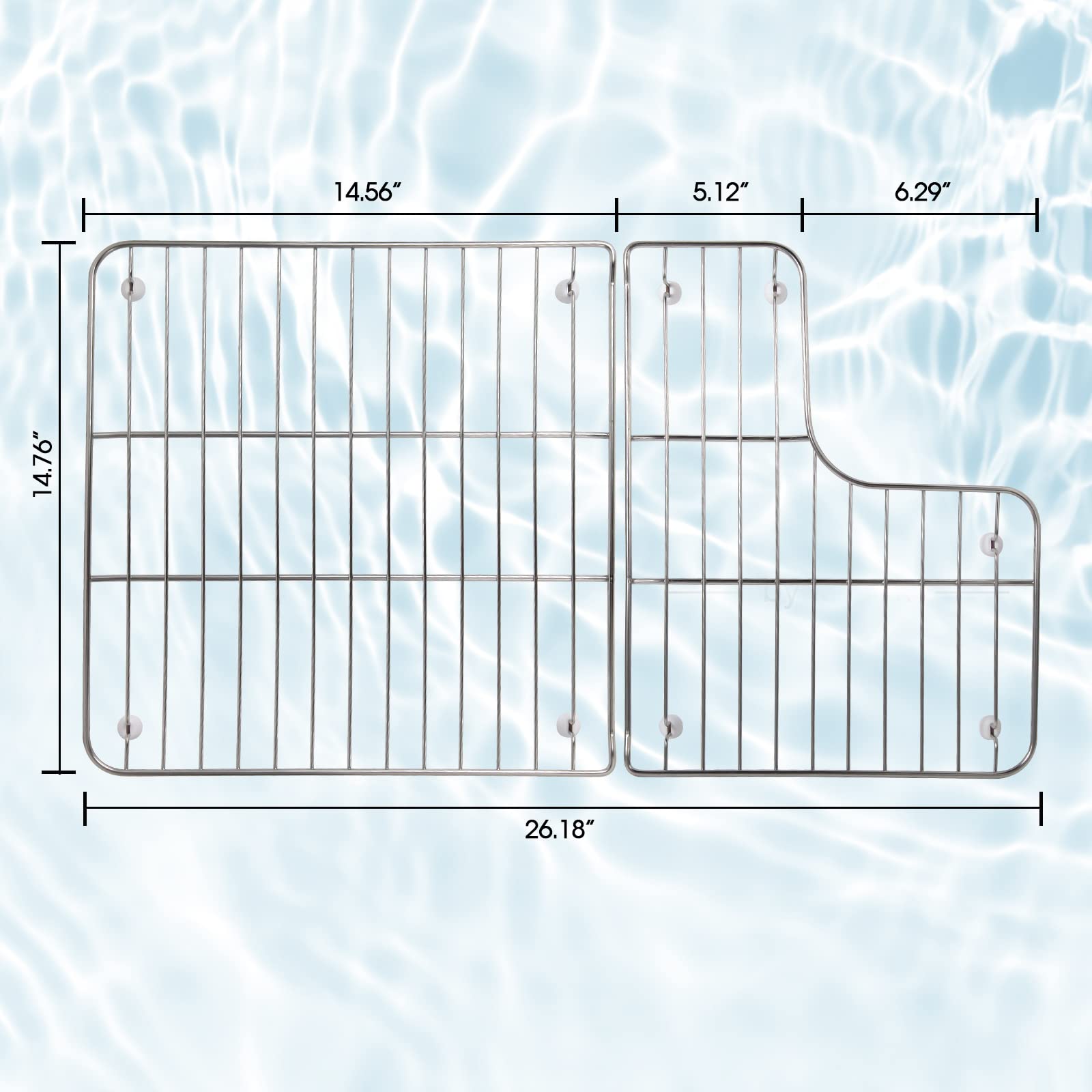 K-6449-ST Sink Protector for Kohler/Whitehaven Sink Racks K-5826 and K-5827 Sinks, (Stainless Steel)