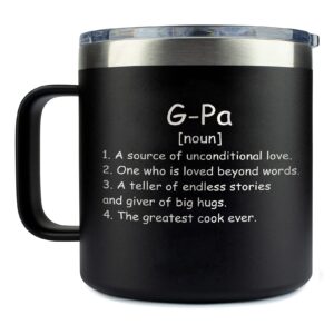 GavinsDesigns G-Pa Noun Insulated Coffee Mug 14Oz (Laser Engraved) - G-Pa Definition Tumbler - G-Pa Mug - Gift For G-Pa - Birthday Gifts - 14Oz Tumbler G-Pa Gifts - Mother's Day - Christmas Gift