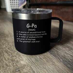 GavinsDesigns G-Pa Noun Insulated Coffee Mug 14Oz (Laser Engraved) - G-Pa Definition Tumbler - G-Pa Mug - Gift For G-Pa - Birthday Gifts - 14Oz Tumbler G-Pa Gifts - Mother's Day - Christmas Gift