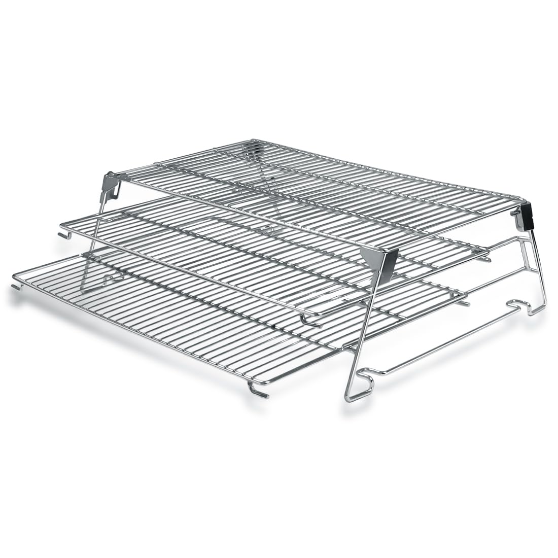 Jerky Racks for Barrel Style Pellet Grills, 21 inch 3 Tiered Foldable Sliding, 830 in² Cooking Space Expansion Accessory for Traeger, Pit Boss, Green Mountain, Camp Chef and More Smoker Grills