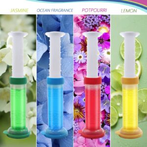 Ayipaqen Toilet Gel Stamp 4PCS/52 Count Flower Fragrance Bathroom Toilet Gel Stamp Refills Flower Stamp Gel with Air Freshening Scent