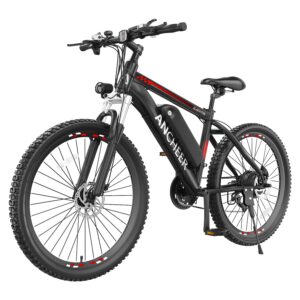 ancheer electric bike for adults, 500w ebike, 48v 500wh removable battery, 3.5h fast charge, 21-speed gears, 26 * 2.1" electric mountain bike, color display, cruise control, ebikes for adults