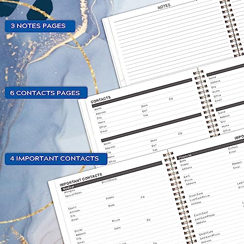 2024-2026 Monthly Planner/Calendar - Monthly Planner 2024-2026, Jul. 2024 - Jun. 2026, 8.5" x 11", 24-Month Planner with Pocket & Label, Thick Paper, Monthly Tabs, Twin-Wire Binding - Leaf Sand