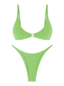 zaful women's o ring bikini set cheeky swimwear sexy string swimsuits two piece bathing suit