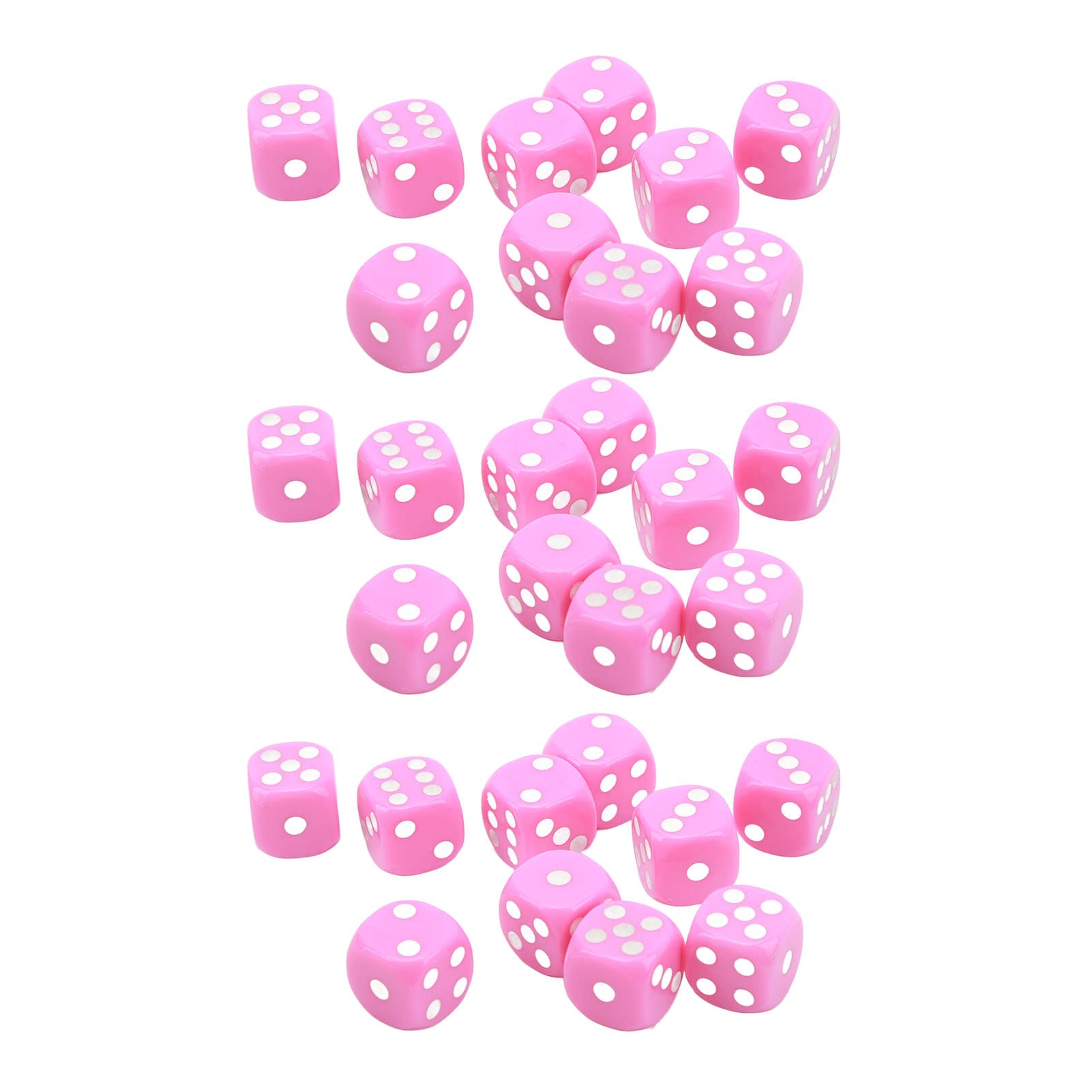 30PCS Dice Set, 16MM Plastic 6 Sided Round Corners Dice Cubes, Polyhedral Dice Set, Premium Rounded Corners Colored Bulk Dice for Classroom Teaching, Board Games, Dices Game ()