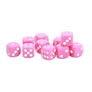 30PCS Dice Set, 16MM Plastic 6 Sided Round Corners Dice Cubes, Polyhedral Dice Set, Premium Rounded Corners Colored Bulk Dice for Classroom Teaching, Board Games, Dices Game ()