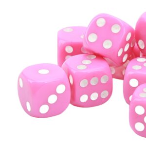 30PCS Dice Set, 16MM Plastic 6 Sided Round Corners Dice Cubes, Polyhedral Dice Set, Premium Rounded Corners Colored Bulk Dice for Classroom Teaching, Board Games, Dices Game ()