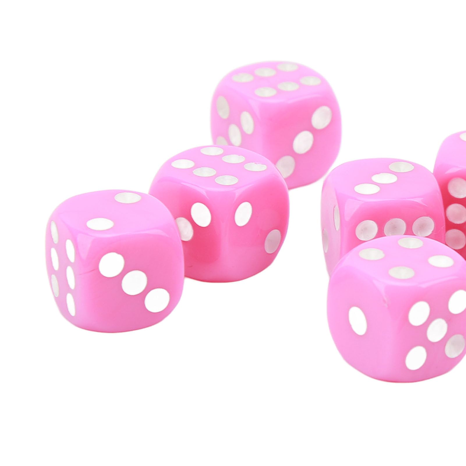 30PCS Dice Set, 16MM Plastic 6 Sided Round Corners Dice Cubes, Polyhedral Dice Set, Premium Rounded Corners Colored Bulk Dice for Classroom Teaching, Board Games, Dices Game ()