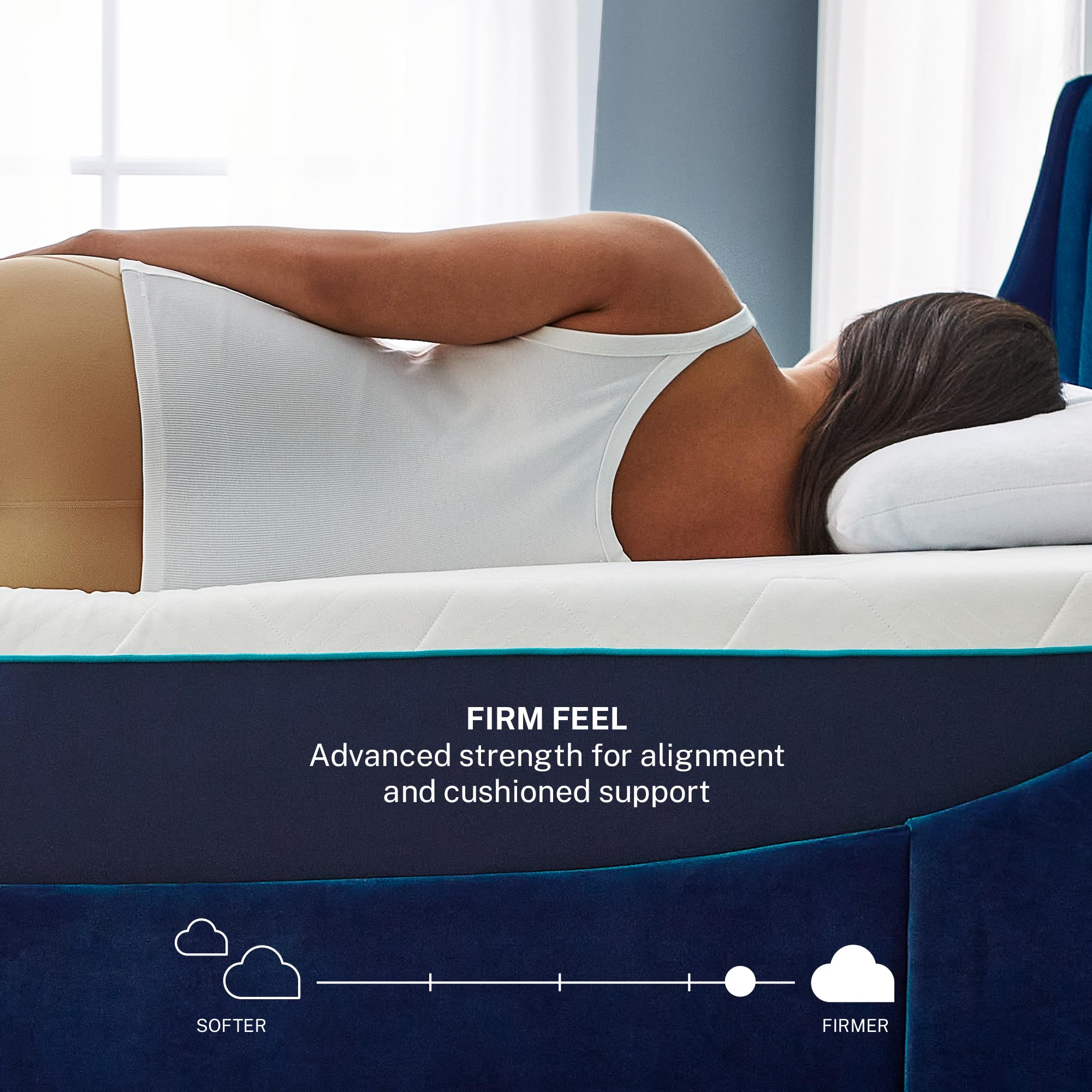 Sleep Innovations Arlo 12 Inch Cooling Firm Support Foam Mattress, Cal King Size, Bed in a Box, Airflow Foam, Firm Feel