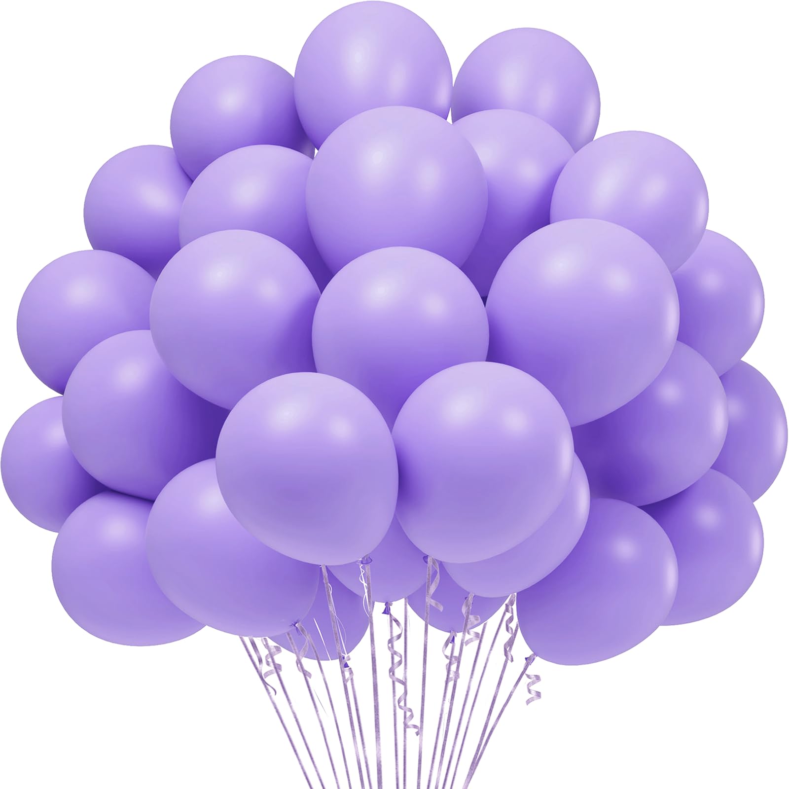 Light Purple Balloons, 100 pcs Pastel Purple Latex Balloons 10 Inch, Baby Purple Party Balloons for Baby Shower Birthday Gender Reveal Wedding Party Decorations