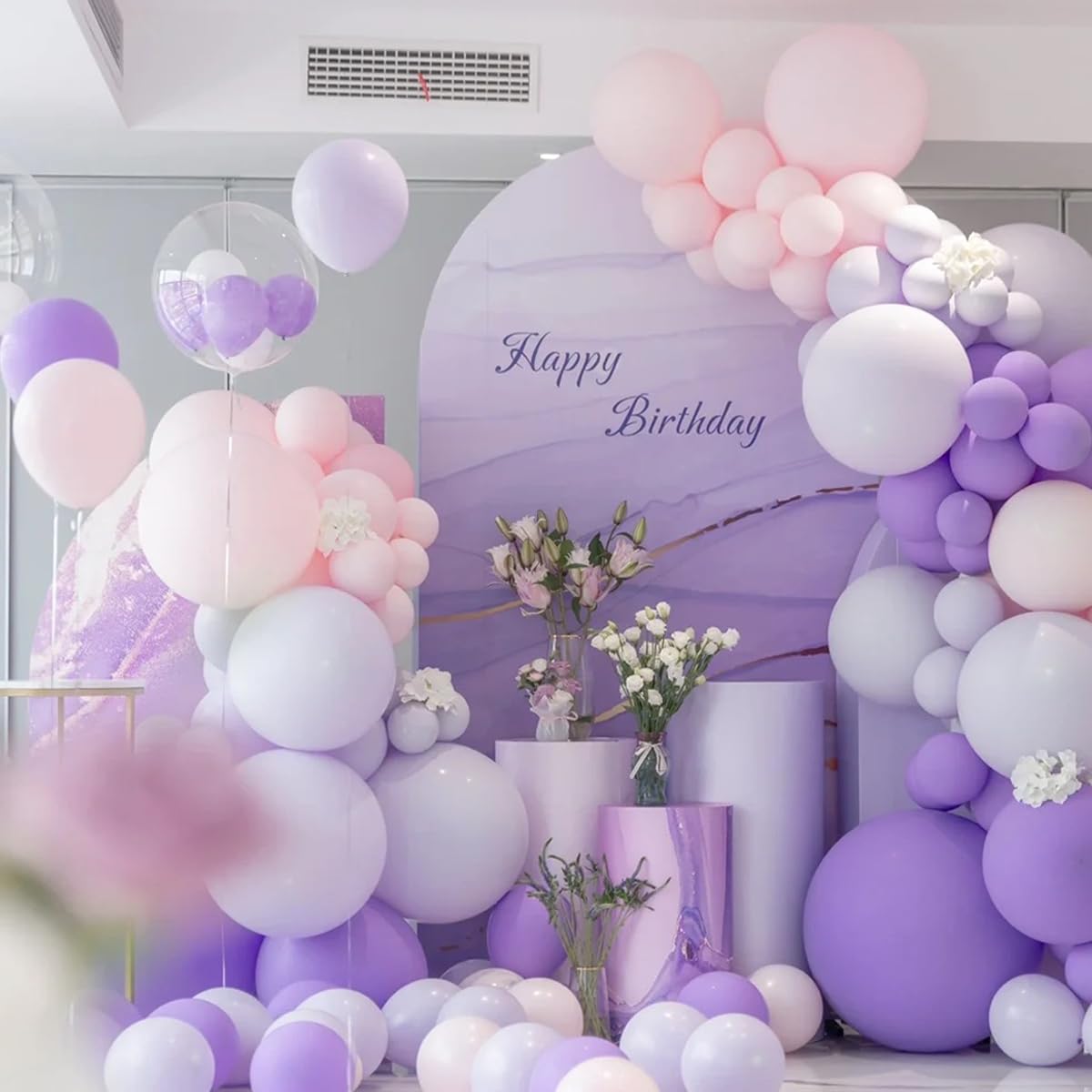 Light Purple Balloons, 100 pcs Pastel Purple Latex Balloons 10 Inch, Baby Purple Party Balloons for Baby Shower Birthday Gender Reveal Wedding Party Decorations