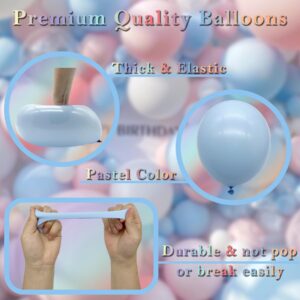 Light Purple Balloons, 100 pcs Pastel Purple Latex Balloons 10 Inch, Baby Purple Party Balloons for Baby Shower Birthday Gender Reveal Wedding Party Decorations