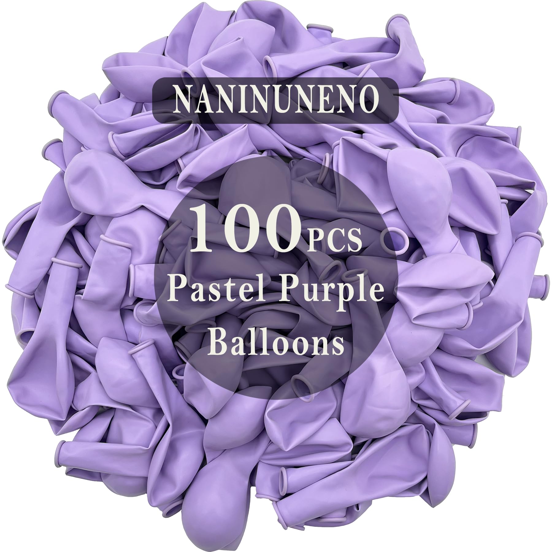 Light Purple Balloons, 100 pcs Pastel Purple Latex Balloons 10 Inch, Baby Purple Party Balloons for Baby Shower Birthday Gender Reveal Wedding Party Decorations