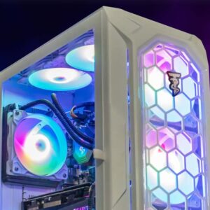 ViprTech Ghost 3.0 Liquid-Cooled PC - AMD Ryzen 5 5600X (12-LCore 4.6Ghz), RTX 4060 8GB, 32GB DDR4 3200 RAM, 1TB NVMe SSD, VR-Ready, Streaming, WiFi, RGB, Win 11, Warranty, Gaming Desktop Computer