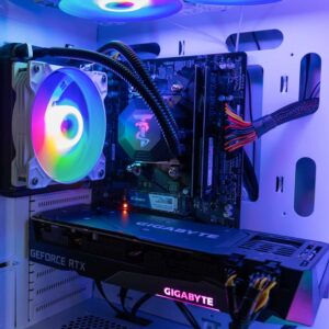 ViprTech Ghost 3.0 Liquid-Cooled PC - AMD Ryzen 5 5600X (12-LCore 4.6Ghz), RTX 4060 8GB, 32GB DDR4 3200 RAM, 1TB NVMe SSD, VR-Ready, Streaming, WiFi, RGB, Win 11, Warranty, Gaming Desktop Computer