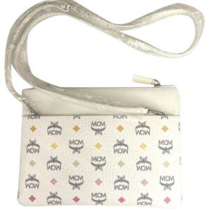 MCM Women's White Rainbow Visetos Coated Canvas Crossbody Bag