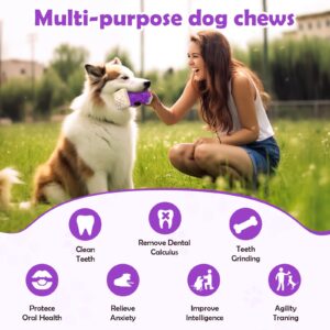 Tough Dog Toys for Aggressive Chewers,Dog Puzzle Toys Indestructible Dog Toys, Interactive Dog Chew Toys with Beef Flavor Rubber Dog Enrichment Toys for Small/Medium/Large Dogs