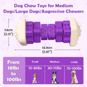 Tough Dog Toys for Aggressive Chewers,Dog Puzzle Toys Indestructible Dog Toys, Interactive Dog Chew Toys with Beef Flavor Rubber Dog Enrichment Toys for Small/Medium/Large Dogs