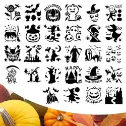 Set of 24 Christmas Holiday Stencils for Drawing or Painting on Wood, Paper, Vinyl or Plastic - Reusable Painting Stencil Sheets – Holiday Stencils for Decorating, Sign Making, Parties and Ornaments!