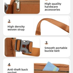 fanny pack,crossbody bags for women trendy,mini belt bag,fashion waistpacks,sling bag for men,waist bag,for Workout Running Traveling Hiking,brown