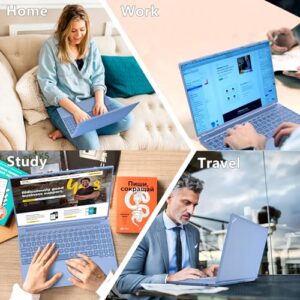 Ruzava 16" Laptop 12+512GB Celeron N5095 (Up to 2.9Ghz) 4-Core Win 11 PC with Cooling Fan 1920 * 1200 2K Screen Dual WiFi Support 2.5" HDD 1TB SSD Expand for Business Study-Blue