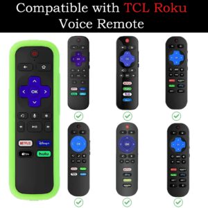 Silicone Roku Controller Cover fits for Hisense Roku TV Remote Cover | Westinghouse Roku TV Remote Case with Tracker Glow in The Dark