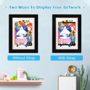 [4-Pack] Kids Art Frame for Children Art Projects, 8.5x12 Front Opening Kids Artwork Frames Changeable, Display Storage Picture Frames for Kids Drawing, Schoolwork, Crafts, Photos, Holds 50 Pcs,