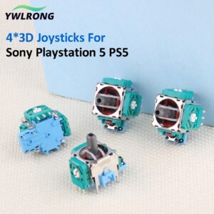 YWLRONG 3D PS5 Joysticks Replacement For Sony Playstation 5 PS5 Controller Joystick Replacement PS5 Analog Stick Replacement for PS5 Thumbsticks Module Controller Replace Accessories (4PCS)