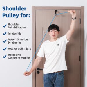 Shoulder Pulley for Physical Therapy, Shoulder Pulley, Over The Door Pulley for Shoulder Rehab with Durable Metal Pulley, Aids Recovery and Rehabilitation, Improve and Strengthen Mobility